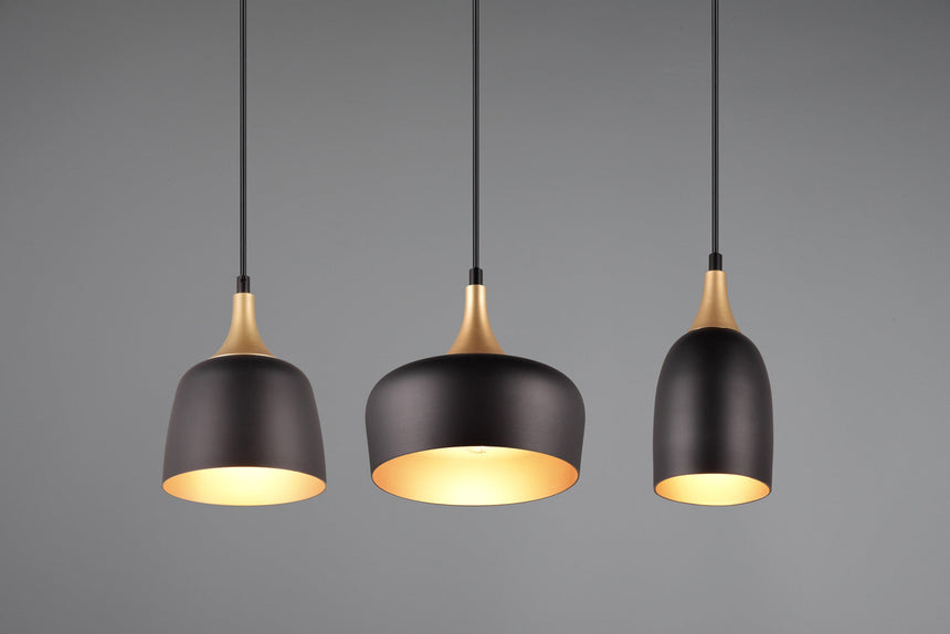 Trio Chiraz Pendant Ceiling Lamp Metal Mat Black 310500332