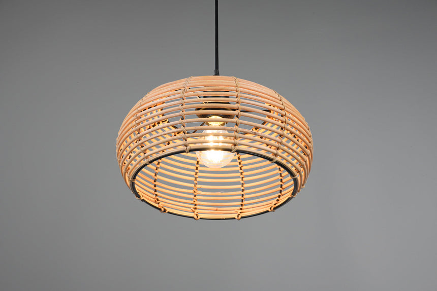 Trio Inga Hanging Ceiling Lamp Rattan Mesh Natural Finish 312200136