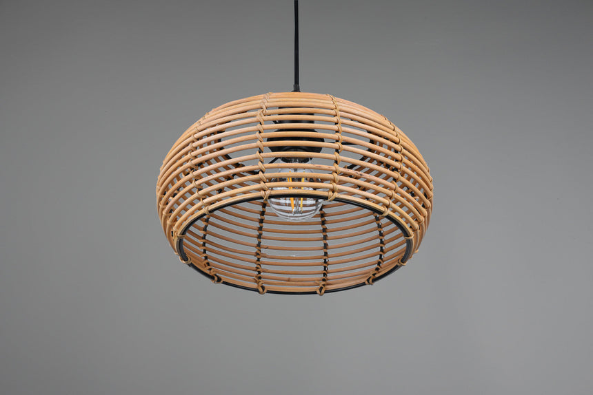 Trio Inga Hanging Ceiling Lamp Rattan Mesh Natural Finish 312200136
