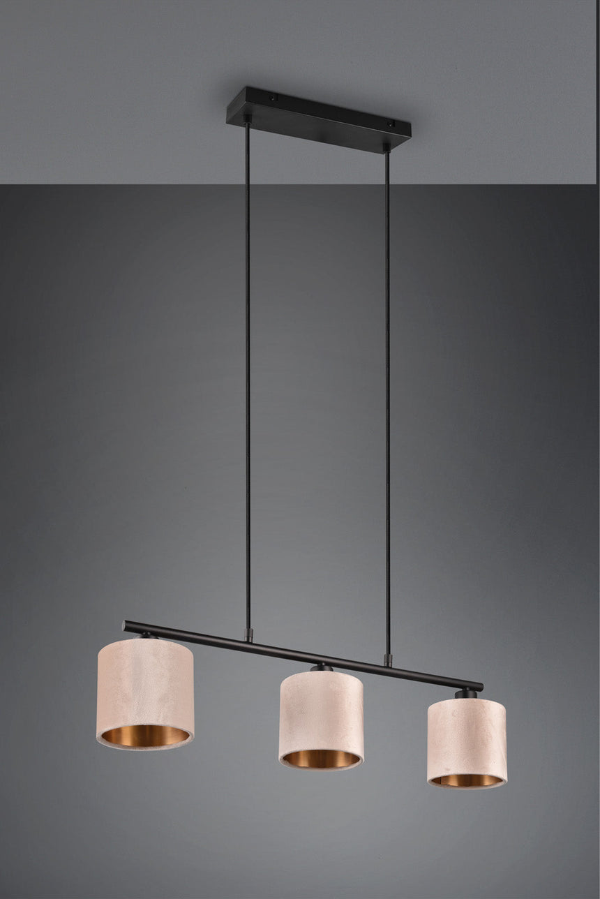 Trio Julieta Hanging Ceiling Lamp with Beige Fabric Balls 319000344