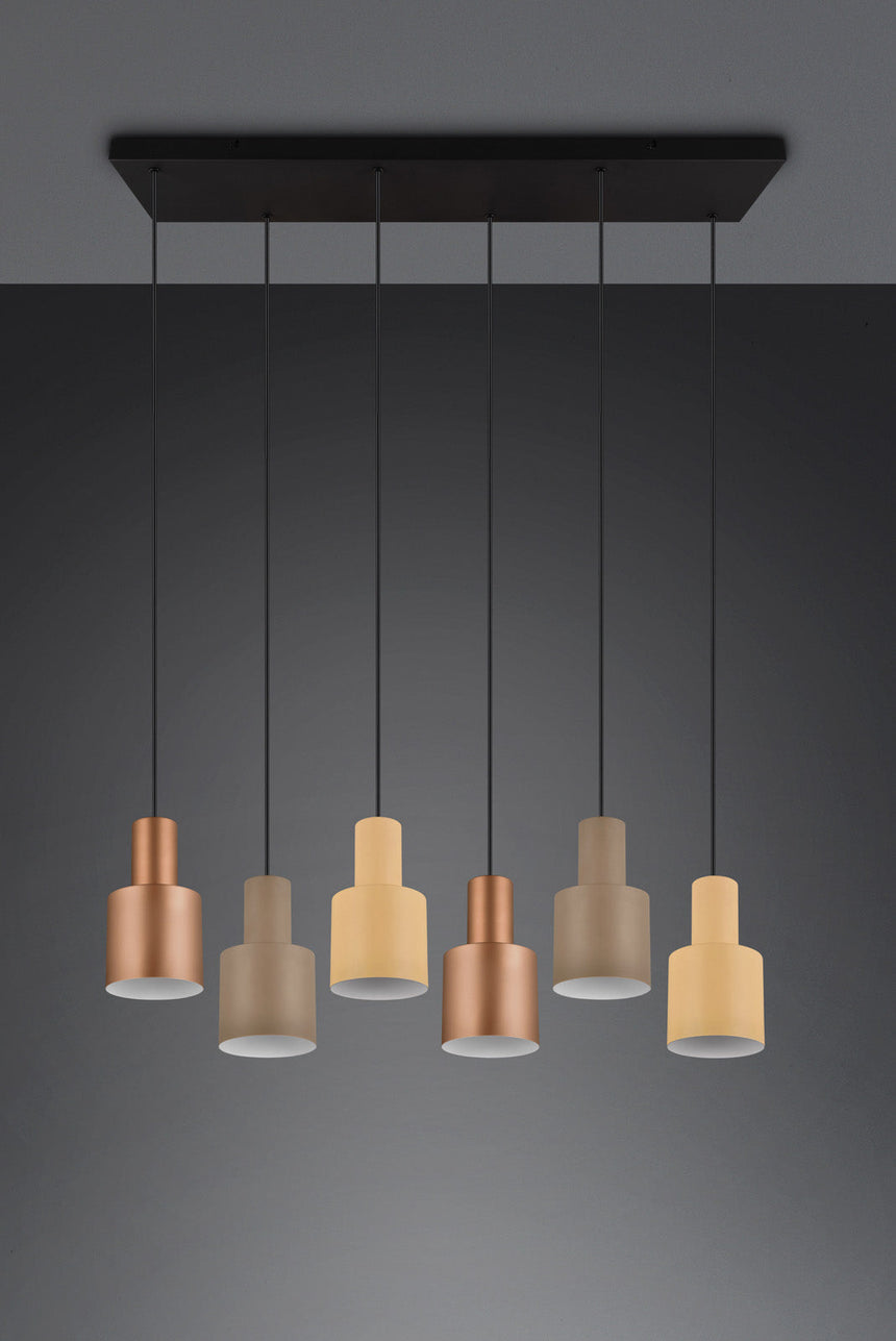 Trio Agudo Lámpara de techo colgante metal multicolor 319400617