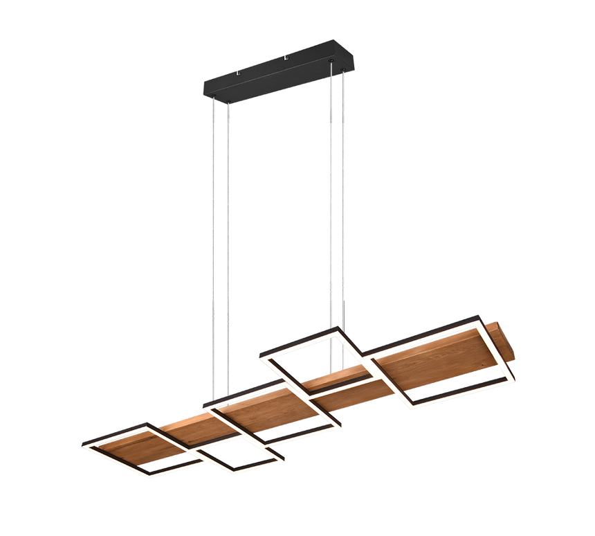 Trio Harper Lámpara colgante LED negro 322910532