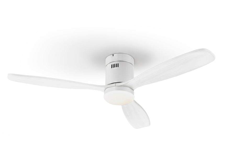 Ventilador de techo Schuller Siroco LED blanco madera CCT regulable Ø132cm 329583D - imagen 5