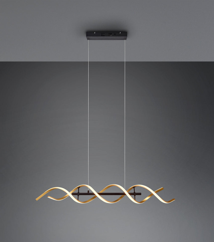 Trio Sequence LED Pendant Ceiling Lamp Aluminum Gold 341810208