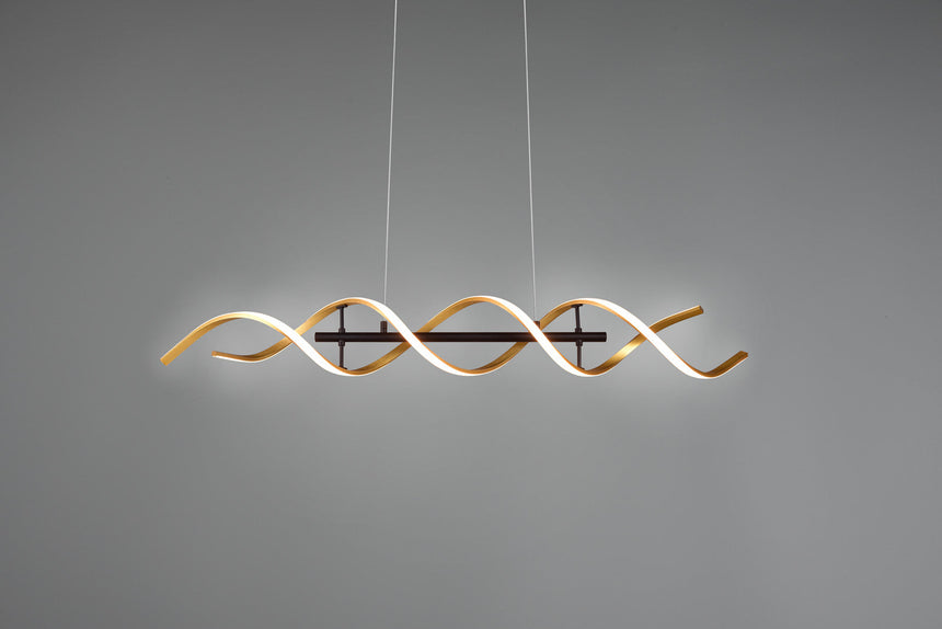 Trio Sequence LED Pendant Ceiling Lamp Aluminum Gold 341810208