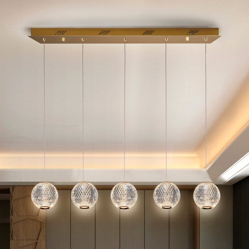 Schuller Austral Lámpara de techo colgante LED 5 luces oro 354264