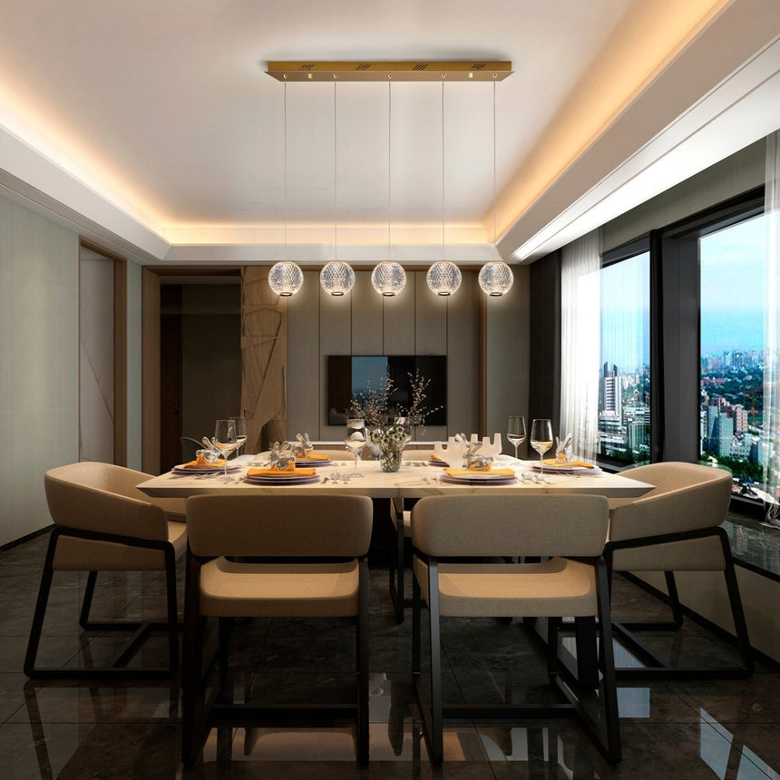 Schuller Austral Lámpara de techo colgante LED 5 luces oro 354264