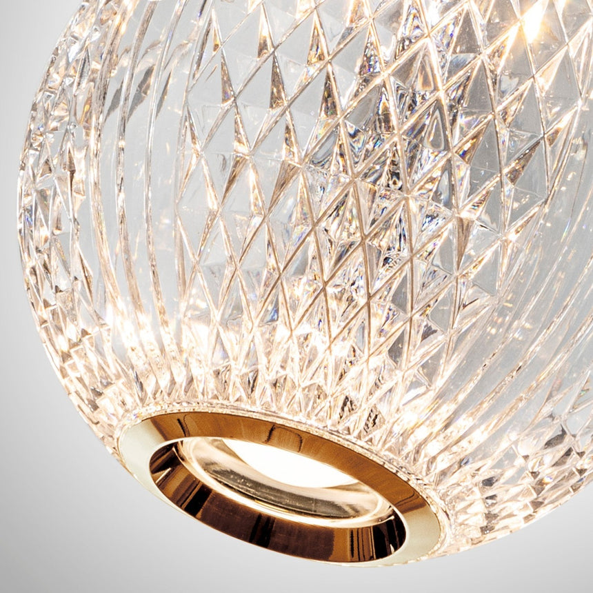 Schuller Austral Lámpara de techo colgante LED 14 luces oro Ø50 354318