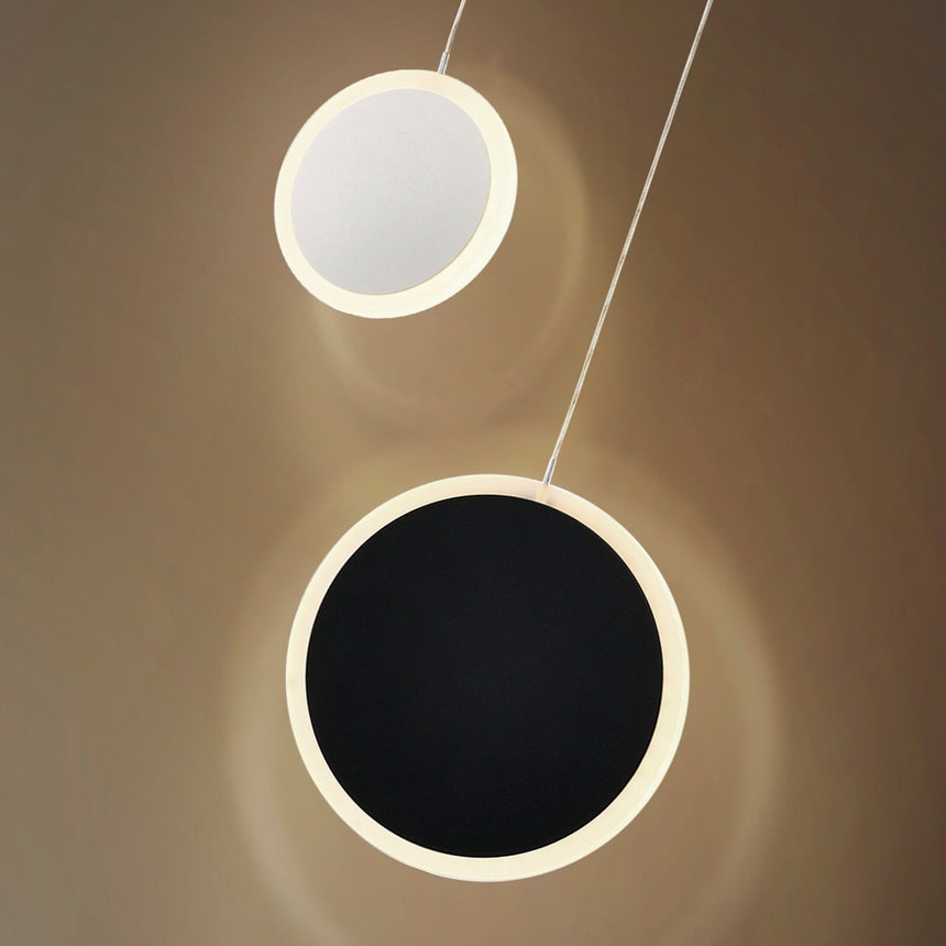 Schuller Duo 2-Light Pendant Ceiling Lamp, Black and White 403515