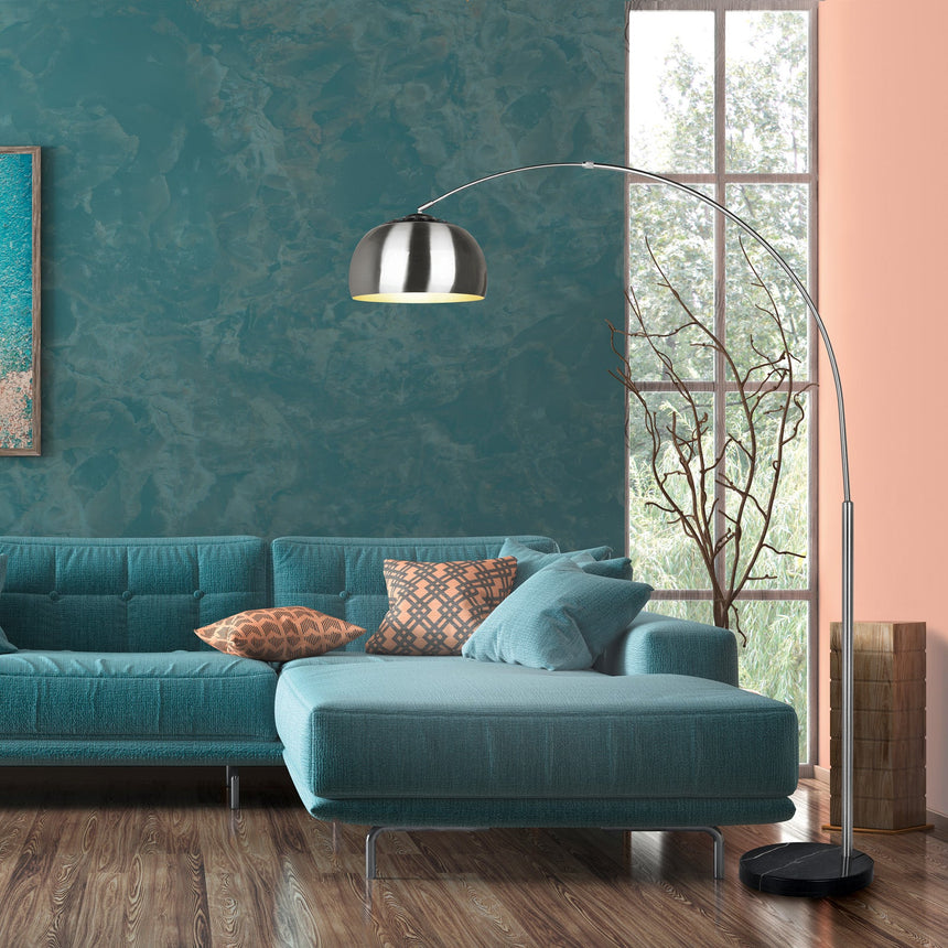 Trio Argentina Matte nickel metal floor lamp 411700107