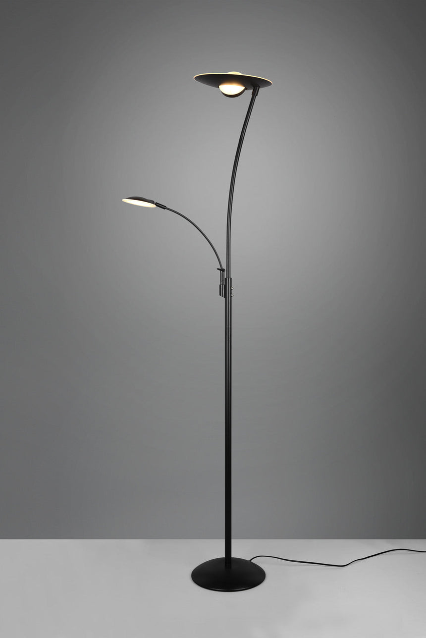 Trio Granby LED floor lamp metal black mat 424310232