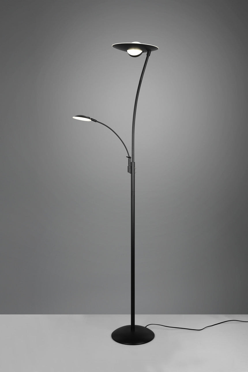 Trio Granby LED floor lamp metal black mat 424310232