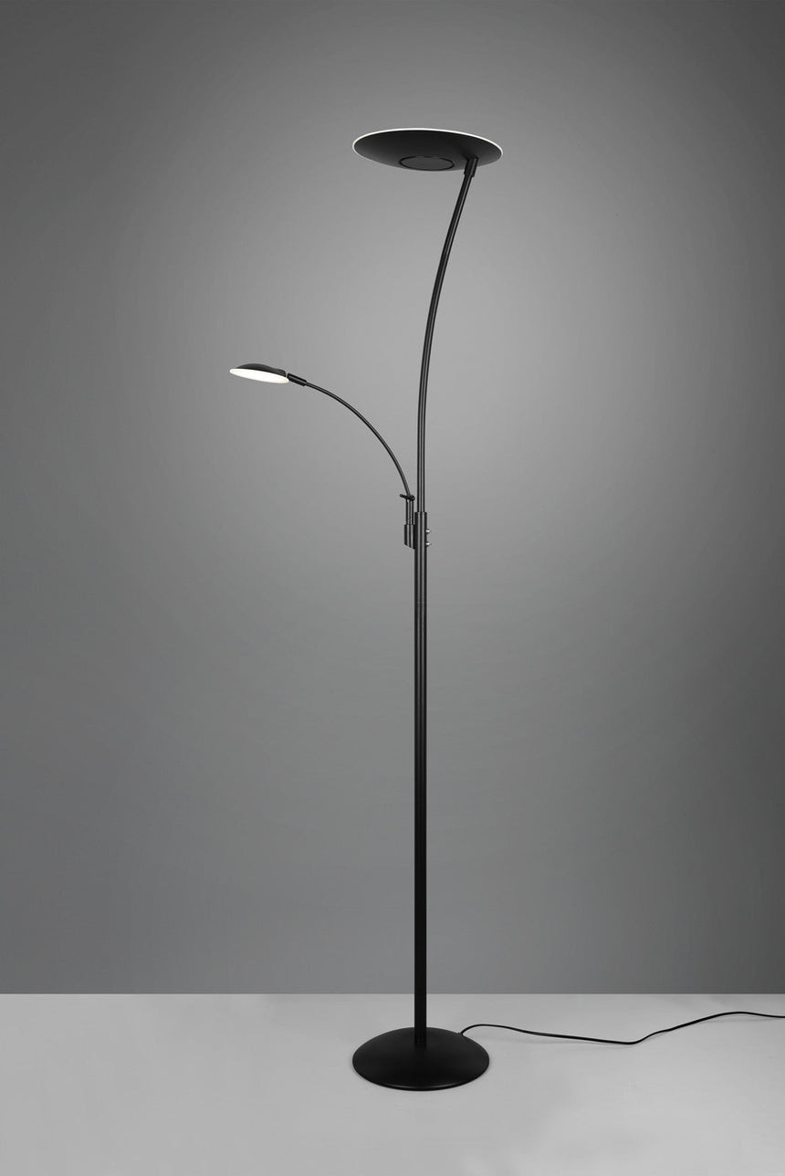 Trio Granby LED floor lamp metal black mat 424310232
