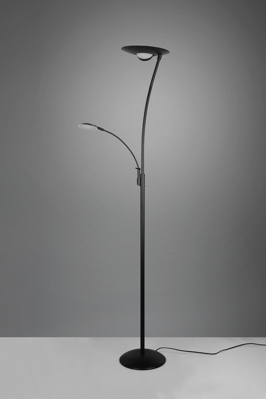 Trio Granby LED floor lamp metal black mat 424310232