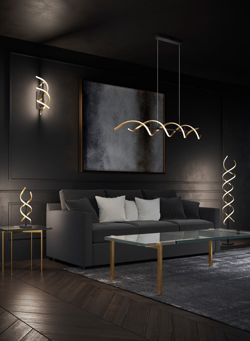 Trio Sequence Matte bronze aluminum LED floor lamp 441810208