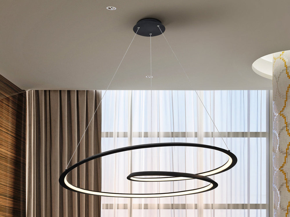 Schuller Looping Pendant Ceiling Lamp Black Ø97 527644