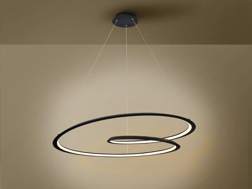Schuller Looping Pendant Ceiling Lamp Black Ø97 527644