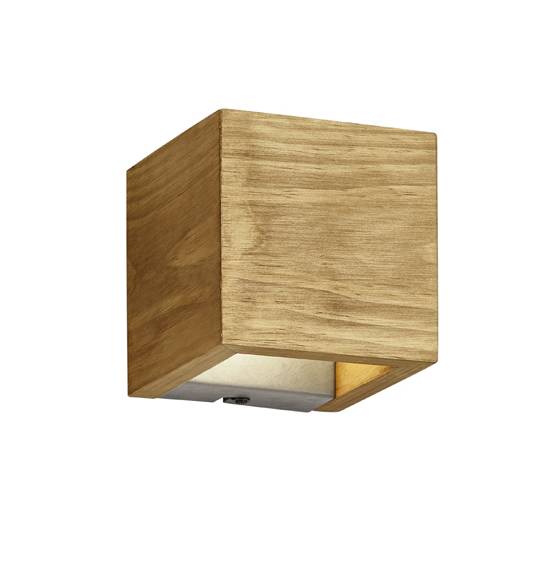 Trio Brad Aplique de pared LED de madera color madera 223710130