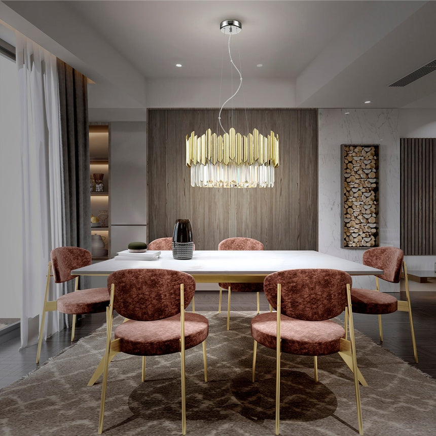 Schuller Tiara 6-Light Pendant Light, Chrome and Gold 605137