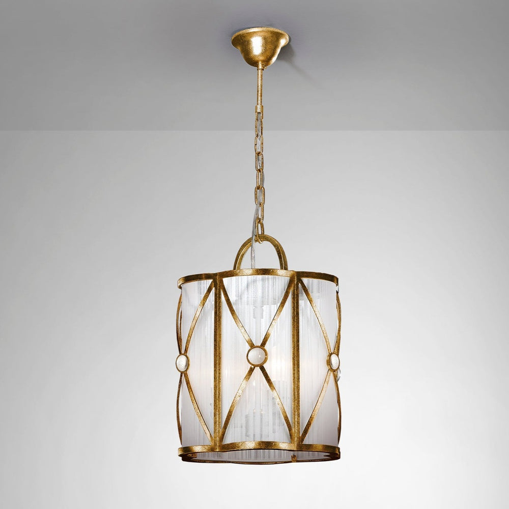 Schuller Esparta 3-Light Gold Pendant Ceiling Lamp 615372