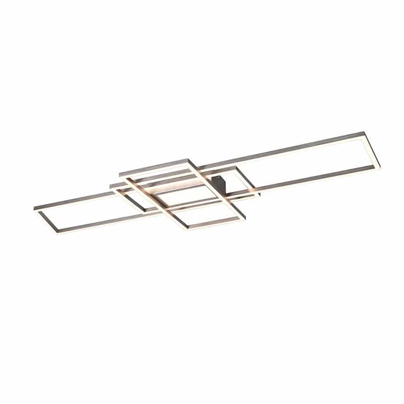 Trio Irvine Plafón LED de metal níquel mate 620010407