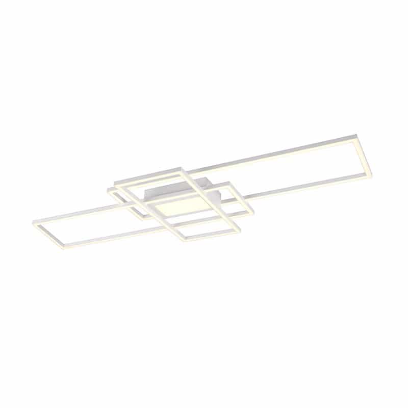 Trio Irvine Plafón LED de metal estera blanca 620010431