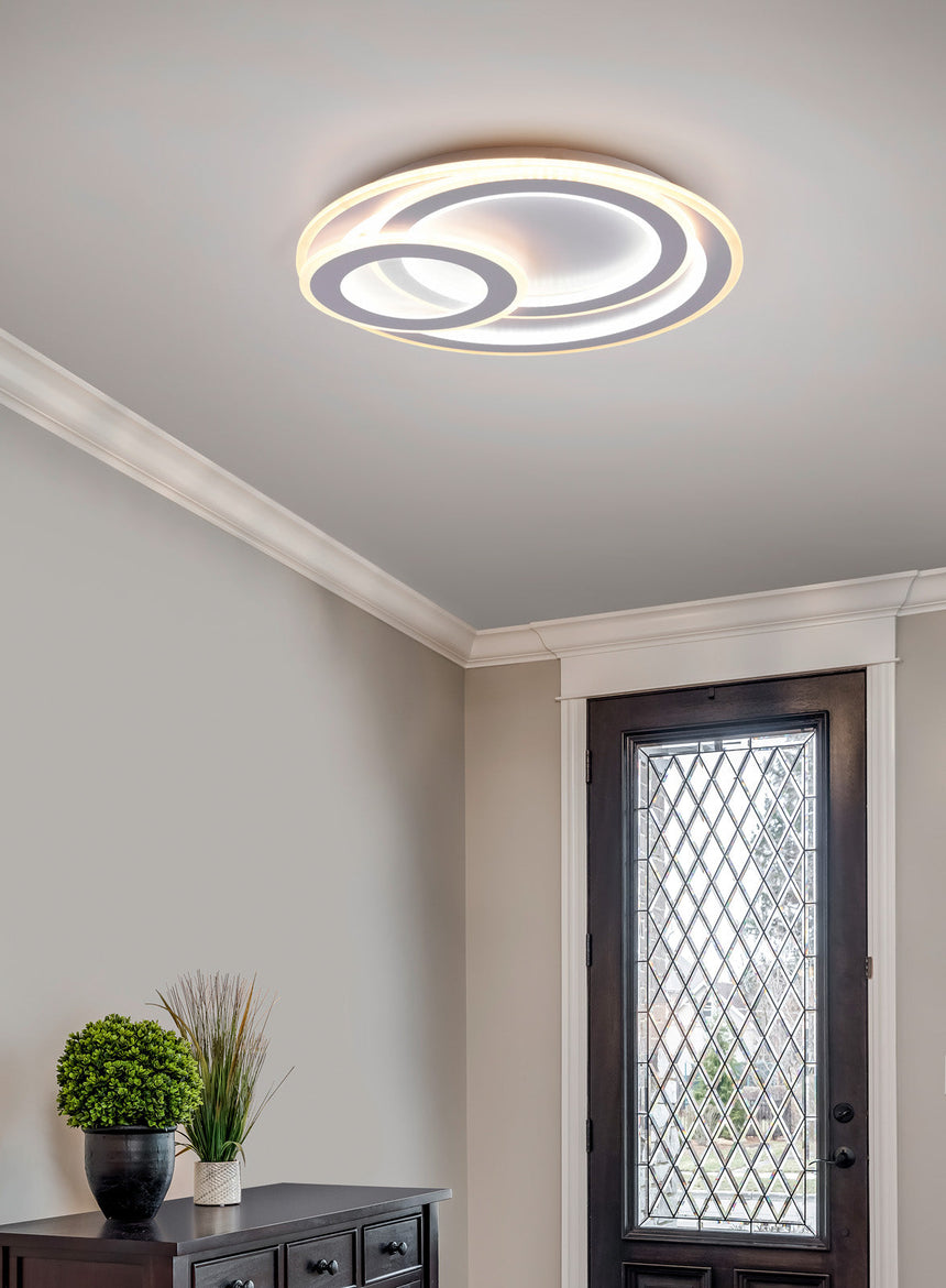 Trio Mita LED ceiling light metal mat white 629210331