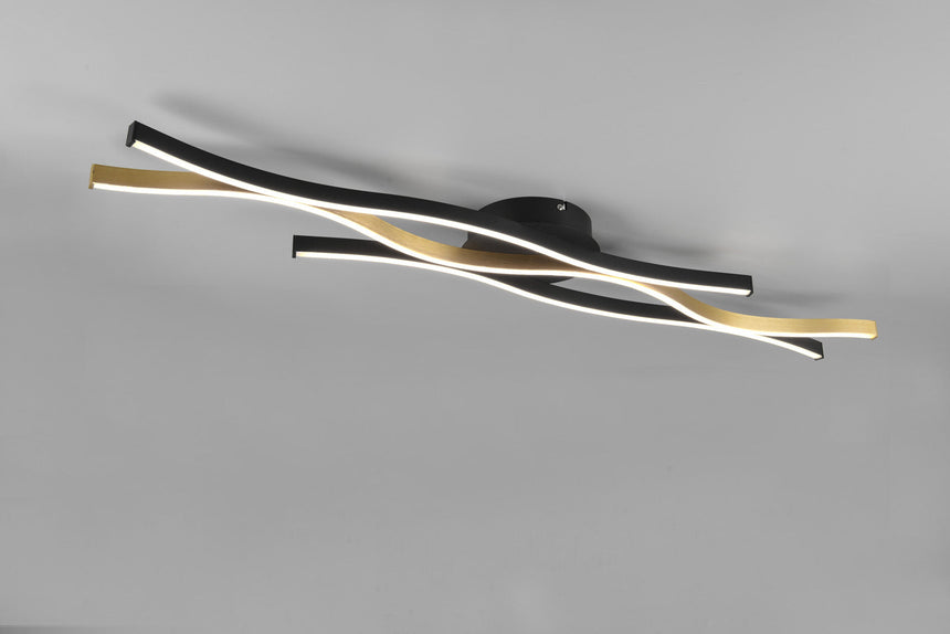 Trio Blaze Plafón LED metal bronce mate 641210308