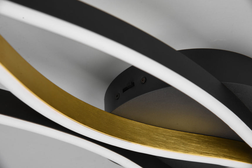 Trio Blaze Plafón LED metal bronce mate 641210308