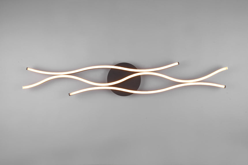 Trio Blaze Plafón LED metal bronce mate 641210308