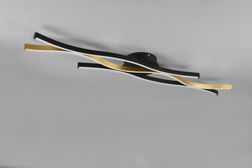 Trio Blaze Plafón LED metal bronce mate 641210308