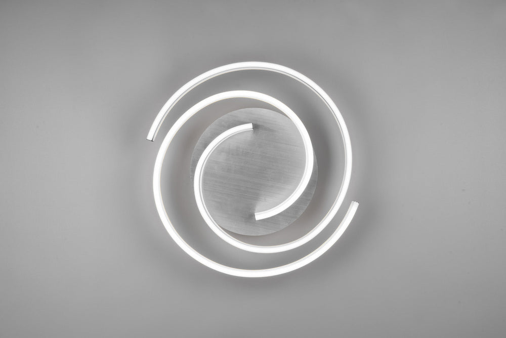 Trio Caya LED ceiling lamp polished aluminum metal 641910205
