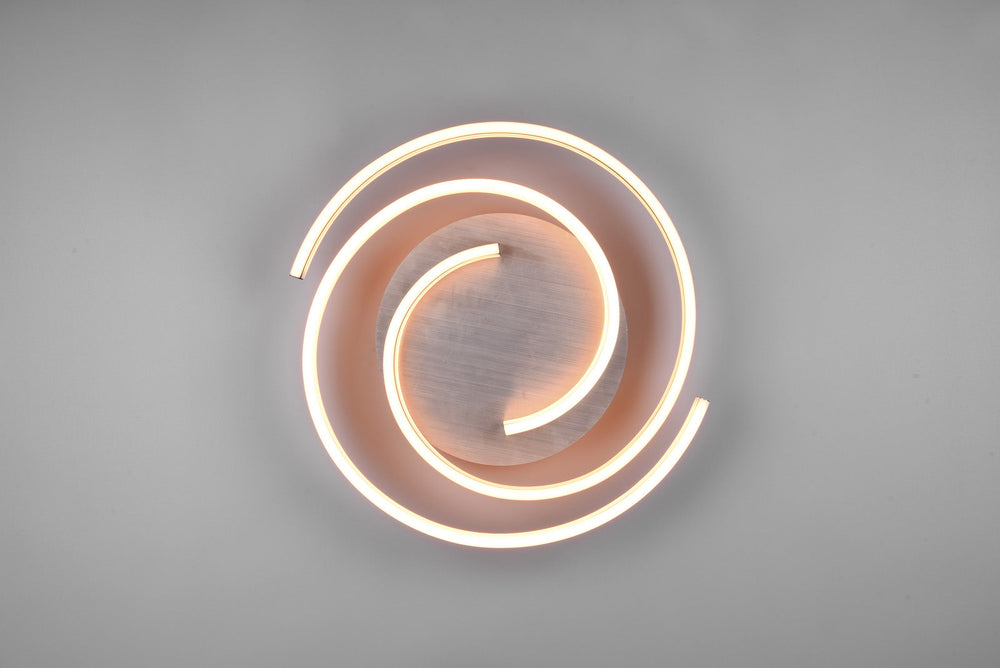 Trio Caya LED ceiling lamp polished aluminum metal 641910205