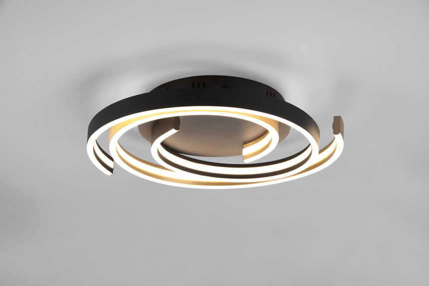 Trio Caya LED ceiling light matt bronze metal 641910208