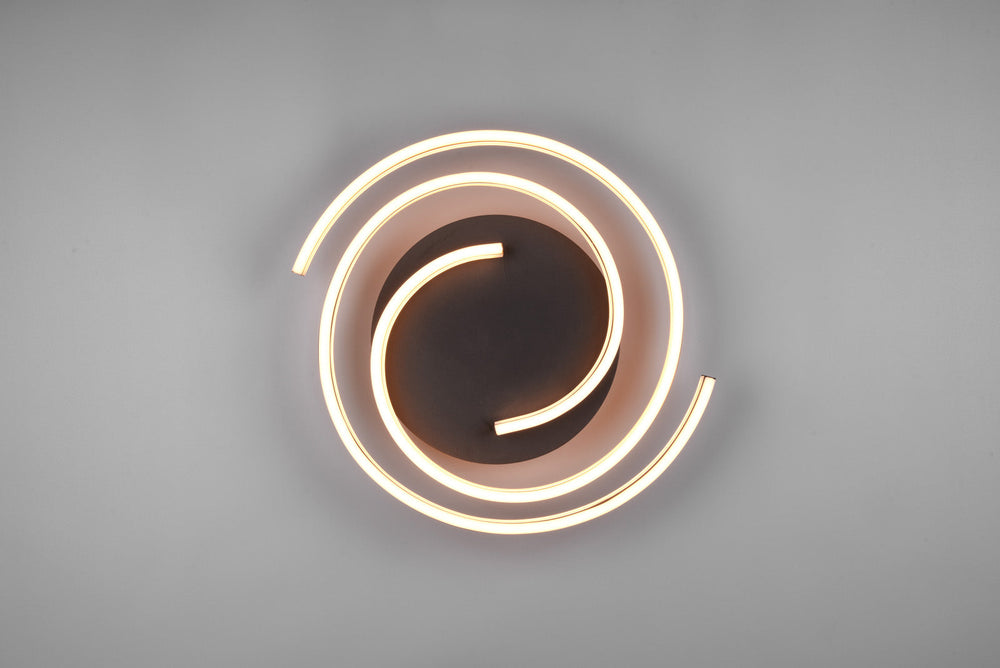 Trio Caya LED ceiling light matt bronze metal 641910208