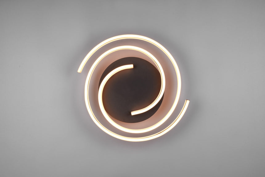 Trio Caya LED ceiling light matt bronze metal 641910208