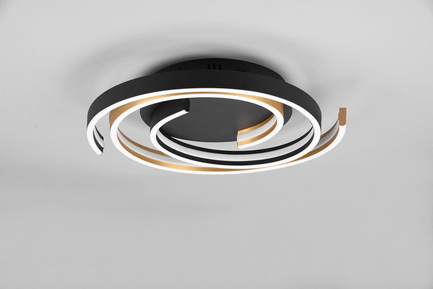 Trio Caya LED ceiling light matt bronze metal 641910208