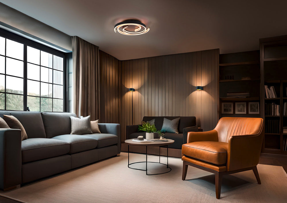 Trio Caya LED ceiling light matt bronze metal 641910208