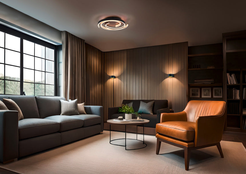 Trio Caya LED ceiling light matt bronze metal 641910208