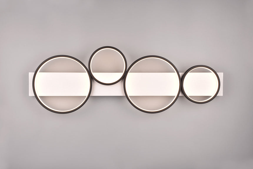 Trio Medera Plafón LED metal estera negra 643810432