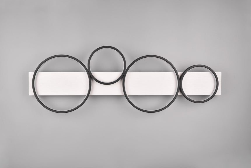 Trio Medera Plafón LED metal estera negra 643810432