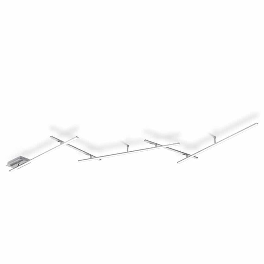 Trio Indira Plafón LED de metal níquel mate 674610507