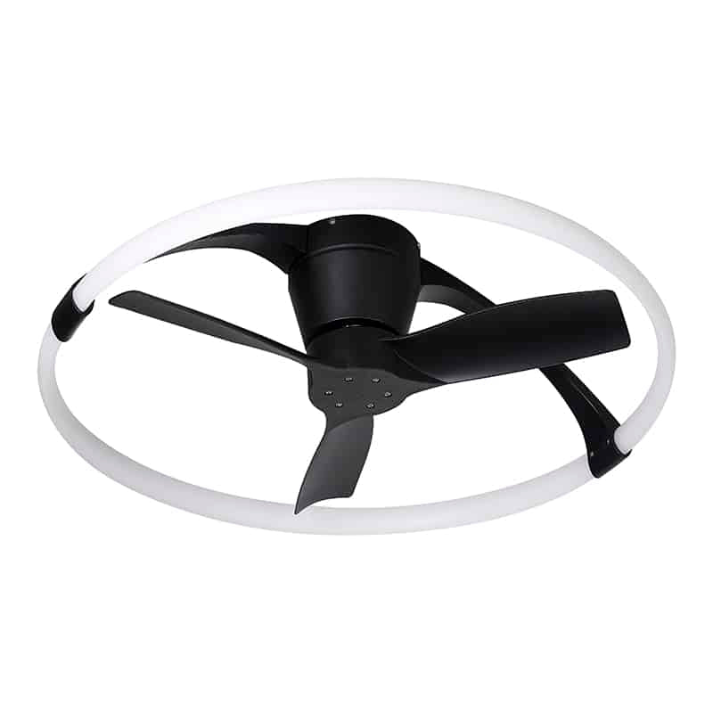 Mantra Nepal Mini ventilador de techo con luz plafón LED 55W negro 7802