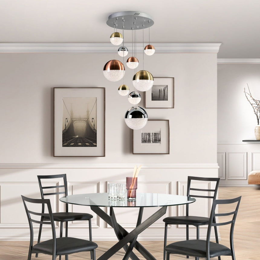 Schuller Sphere Pendant Light 9-Light Dimmable D50 Colours 793091D