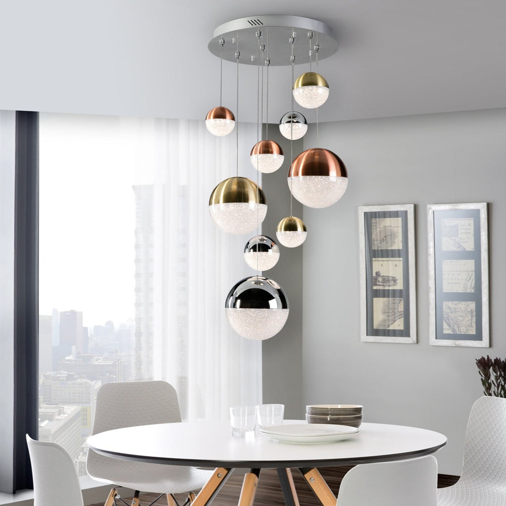 Schuller Sphere Pendant Light 9-Light Dimmable D50 Colours 793091D