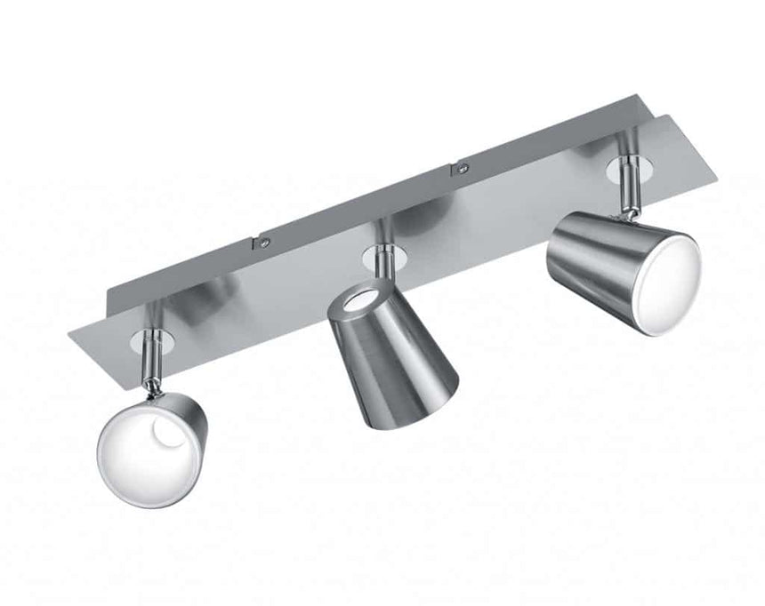 Trio Narcos Foco LED de metal níquel mate 873110307