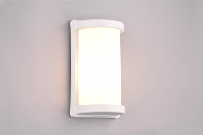 Trio Puelo Exterior wall light cast aluminum mat white R21186131