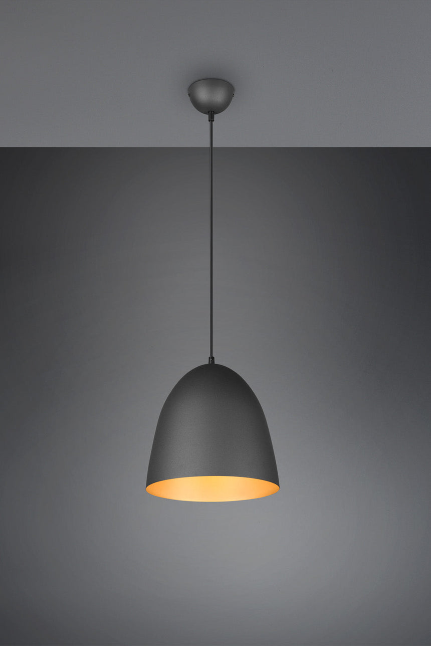 Trio Tilda Pendant Ceiling Lamp Black Gold Metal R30661080