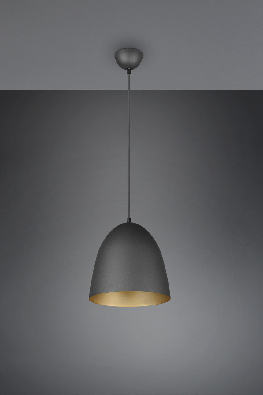 Trio Tilda Pendant Ceiling Lamp Black Gold Metal R30661080