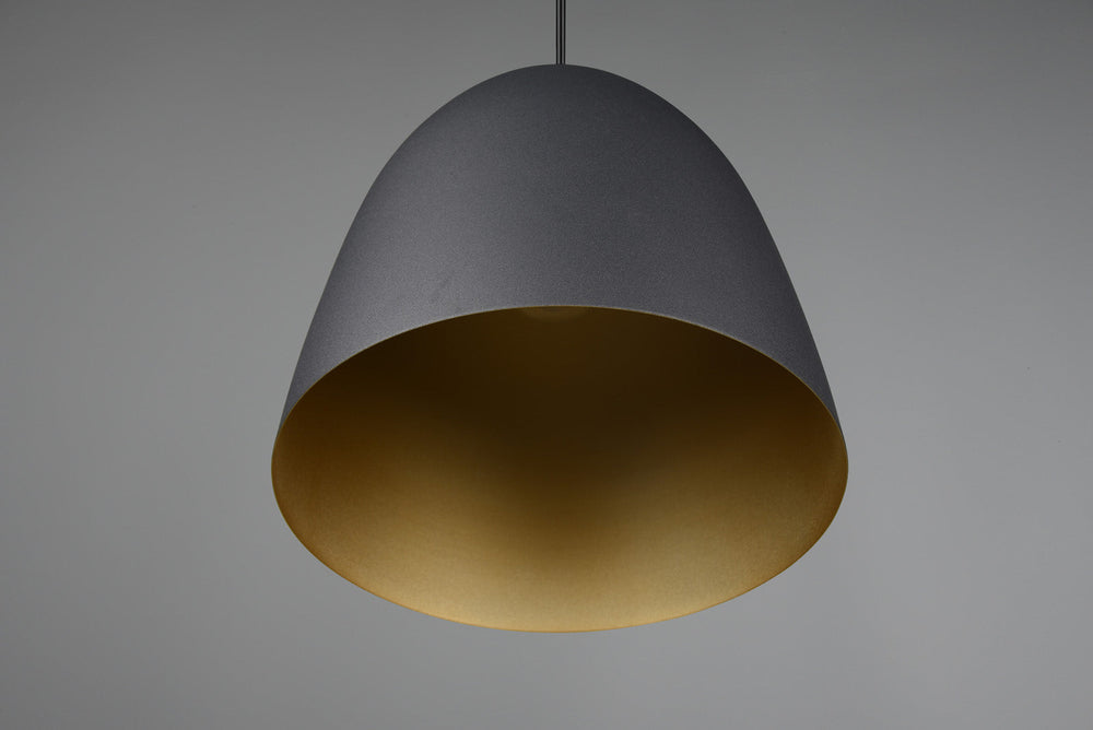 Trio Tilda Pendant Ceiling Lamp Black Gold Metal R30661080